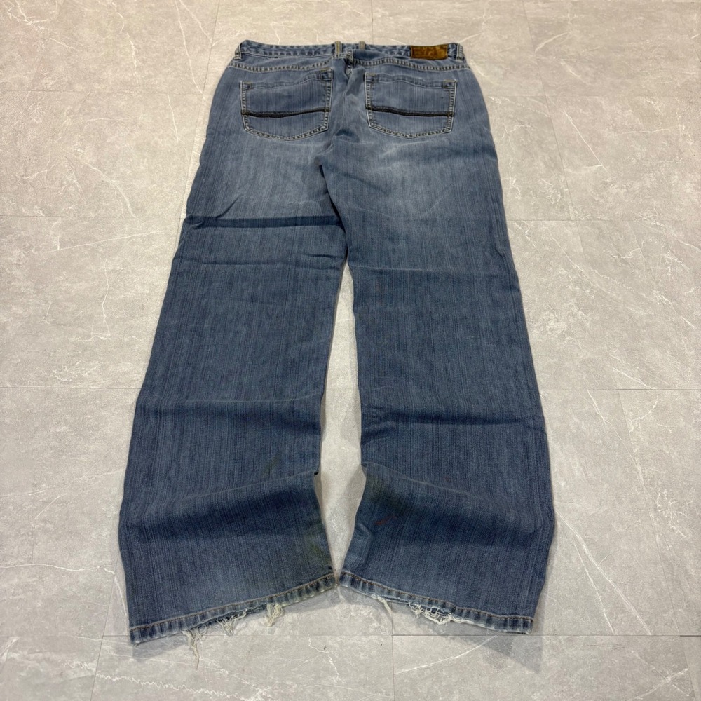 Tommy Bahama Standard Fit Distressed Blue Denim Jeans 34x32 Paint Splatter Mens